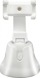 Suport pentru telefon cu functie Smart Camera rotire 360 de grade Face Tracking Alb BBL1712 