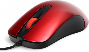 Mouse optic USB Omega cu cablu 1.2 m 3 butoane 1000 dpi rosu cu negru OM0520R-DC 
