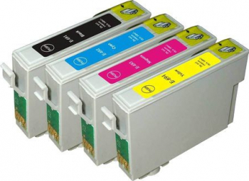 Set 4 cartuse compatibile Epson T0711BK T0712CY T0713M T0714Y 