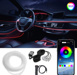 Banda LED DOMDRIVE and reg auto lumini ambientale premium lungime 5M aplicatie dedicata iOS Android