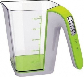 Cana gradata cu cantar HB-6014 2 Kg Alb/Verde