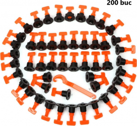 Set 200 tije refolosibile 1.5 mm sistem nivelare gresie Smart Metal 