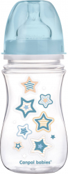 Biberon anticolici gat larg - Newborn Baby - Canpol babies polipropilena 240 ml albastru 