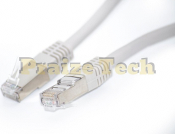 Cablu FTP Retea CAT6 Model Alb 1m Lungime - Cablu Ethernet Ecranat SSTP 