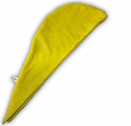 Prosop pentru par bumbac galben 74 x 26 cm