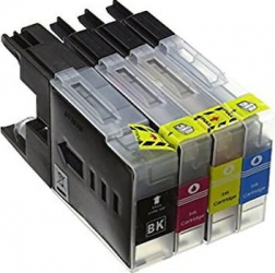 Set 4 cartuse GraphiteK compatibile Brother LC1240 LC1280 LC1220 Black Cyan Magenta Yellow 