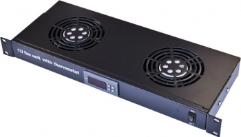 Placa 19 LanKATT cu 2 ventilatoare pentru rack - 1U programabila display si termostat digital 