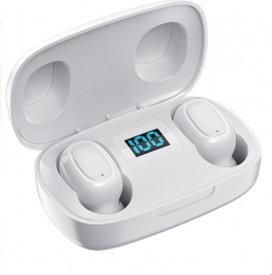 Casti bluetooth MRG L-TWS-T10S cu Display In-ear Alb C370 