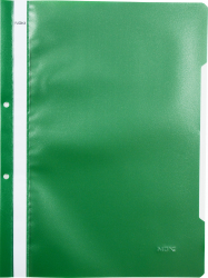 Dosar plastic Noki cu siga si gauri verde 50 buc/set