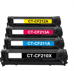 Set 4 cartus toner GraphiteK Compatibile Color LaserJet CF210X CF211A CF212A CF213A 