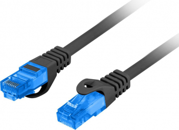 Cablu ecranat S / FTP Lanberg cat.6A lungime 20 m AWG 26 500 MHz LSZH ethernet mufat 2xRJ45 negru PCF6A-10CC-2000-BK-DC 