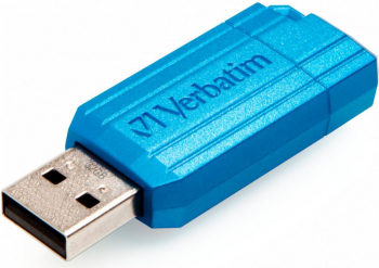 Memorie USB 2.0 Verbatim 32GB Pinstripe Caribbean Blue retractabila 49057-DC 