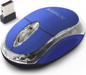Mouse wireless 2.4 GHz Xtreme Harrier 1000 DPI cu 3 butoane receptor nano USB albastru XM105B-DC 