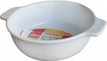Tava ceramica cu manere RAKI rotunda cuptor 18x15xh4 5cm 