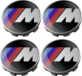 Set 4 capacele roti M power 68mm pentru jante aliaj BMW