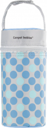 Izolator din material moale pentru biberoane - Retro - albastru 500 ml 