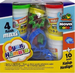 Plastilina Nova Color 4x130 gr + 10 forme 