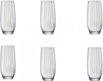 Set 6 pahare bauturi racoritoare BOHEMIA WATERFALL 350ml 