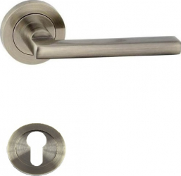 Set manere usa interior cu rozeta culoare bronz patinat Kuchinox