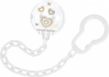Lant suzeta - Newborn Baby - Canpol babies fara BPA alb 