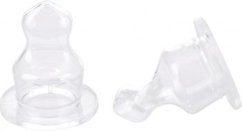 Set 2 tetine silicon ortodontice pentru biberoane cu gat ingust Canpol babies flux mini 0-3 luni 