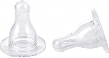 Set 2 tetine silicon pentru biberoane cu gat ingust Canpol babies flux variabil 3 luni+ 