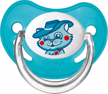 Suzeta - Fairy Tale - cu tetina ortodontica silicon Canpol babies fara BPA 6-18 luni albastru 