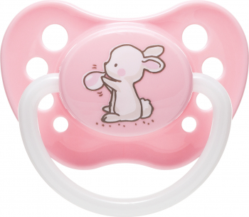 Suzeta - Little Cutie - cu tetina ortodontica silicon Canpol babies fara BPA 18 luni+ roz 
