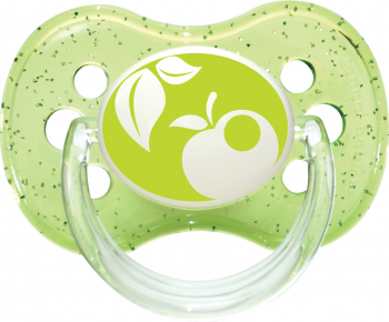 Suzeta - Nature - cu tetina rotunda silicon Canpol babies fara BPA 6-18 luni verde 