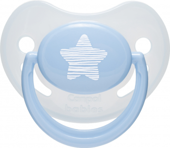 Suzeta - Pastelove - cu tetina ortodontica silicon Canpol babies fara BPA 6-18 luni albastru 