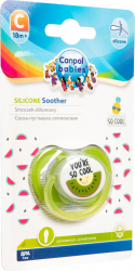 Suzeta - So Cool - cu tetina simetrica silicon Canpol babies fara BPA 18 luni+ verde 