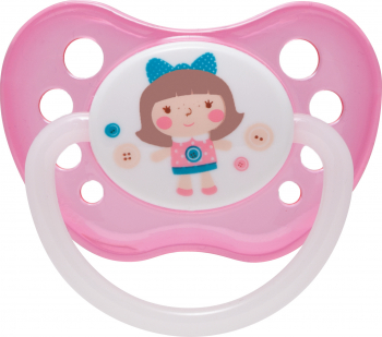 Suzeta - Toys - cu inel fosforescent si tetina ortodontica silicon Canpol babies fara BPA 0-6 luni roz 