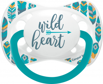 Suzeta - Wild Nature - cu tetina simetrica silicon Canpol babies fara BPA 6-18 luni turcoaz 