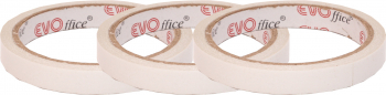 Banda dublu adeziva EVOffice 12mmx10m 3 buc 