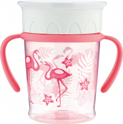 Cana antrenament 360 - Jungle - Canpol babies 270 ml fara BPA coral 