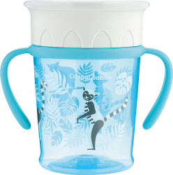 Cana antrenament 360 - Jungle - Canpol babies 270 ml fara BPA turcoaz 
