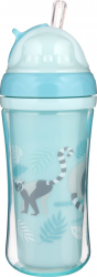 Cana sport cu pai retractabil - Lemur - Canpol babies fara BPA 260 ml turcoaz 