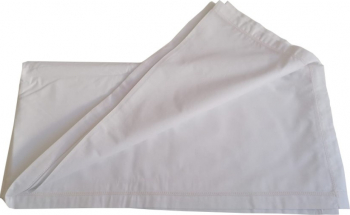 Cearsaf pat Oana King Size cusatura decorativa alb/bej bumbac 100 280/260