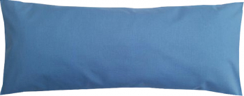 Perna cervicala Amirra 50 x 20 cm albastra bumbac husa detasabila