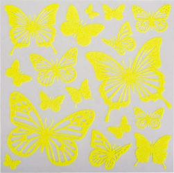 Set fluturasi fosforescenti pentru decorarea camerei 17 piese 