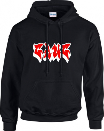 Hanorac barbati Gildan Gang negru/rosu 4XL 