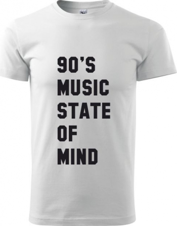 Tricou barbati Malfini 90s music alb 2XL 