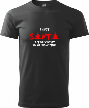 Tricou barbati Malfini I am not Santa negru XL 