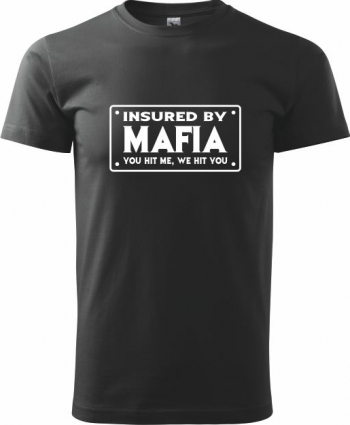 Tricou barbati Malfini Insured by Mafia negru S 