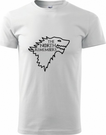 Tricou barbati Malfini The North remembers alb M 