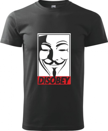 Tricou barbati Malfini V for Vendetta negru 4XL 