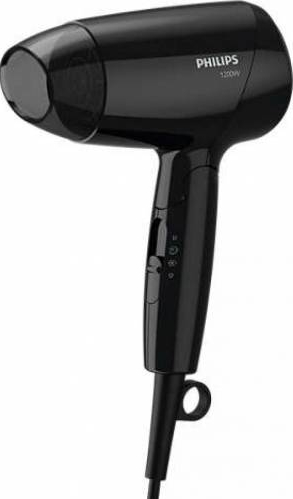 Uscator de par Philips EssentialCare 1200W 3 setari de viteza + jet aer rece Carlig pentru depozitare Negru 