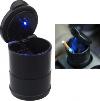 Scrumiera Universala pentru auto cu Capac si LED 