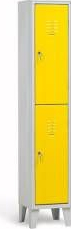 Dulap Vestiar metalic ASAMBLAT cu picioare si 2 usi color 113/02 350x350x1800 mm Italia 