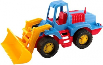 Jucarie Bulldozer Shopiens albastru galben 32 cm + 3 ani 